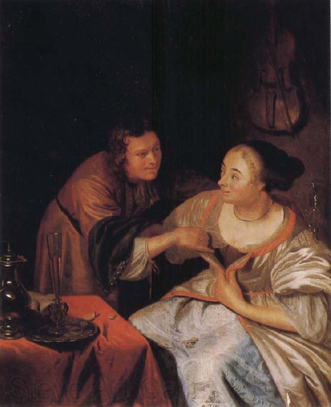 Frans van Mieris Carousing Couple Spain oil painting art